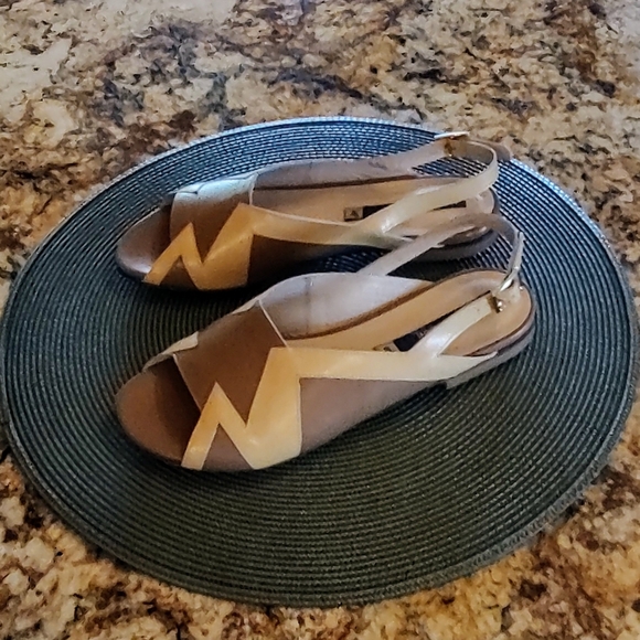 Women's Alberto Fermani Italian leather two tone sandals in fabulous cond EU 37 - Picture 2 of 14